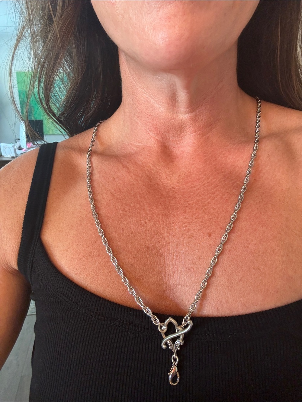Jewel Kade silver long charm lariat